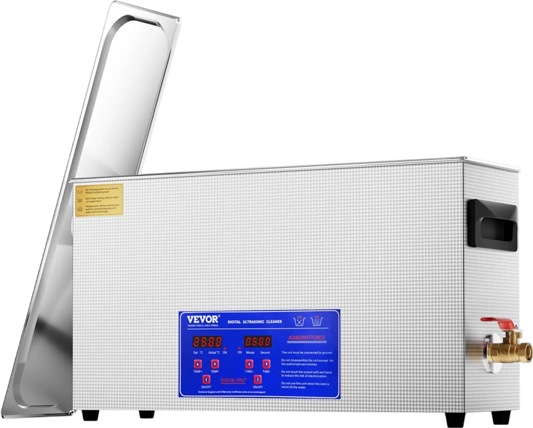 Vevor Ultrasonic Cleaner 10L 300W Gun Cleaner Machine New