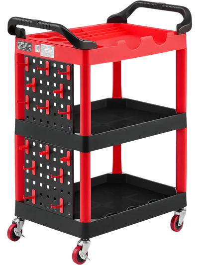 Vevor Utility Cart 3-Tier Rolling Service Cart 300 lbs Capacity New
