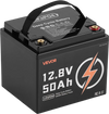 VEVOR 12V 50Ah LiFePO4 Battery, Up to 15000 Cycles, Deep Cycle Lithium Iron Phosphate Battery with Built-in BMS, Low Temperature Protection, 10 Years Lifetime, for Solar Off-Grid Home Energy Storage