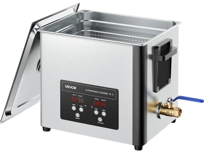VEVOR 10L Ultrasonic Cleaner, Professional Ultrasonic Cleaner Machine with Cleaning Basket & Digital Display, 180W Stainless Steel 40kHz Cleaning Machine for Watches, Razors, Jewelry, Coins, and More