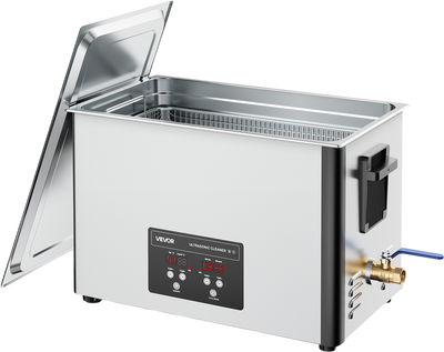 Vevor Ultrasonic Cleaner 30L 40kHz with Digital Display and Cleaning Basket 480W New