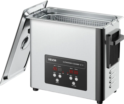 VEVOR 6L Ultrasonic Cleaner, Professional Ultrasonic Cleaner Machine with Cleaning Basket & Digital Display, 120W Stainless Steel 40kHz Cleaning Machine for Watches, Razors, Jewelry, Coins and More