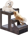 VEVOR Pet Bunk Bed with Removable Stairs, Dog/Cat Window Perch with Storage, Multi-Level Bed Window Perch Dog Bedside Sleeper Couch, Small Pet Seat Platform, Indoor Use (Gray)