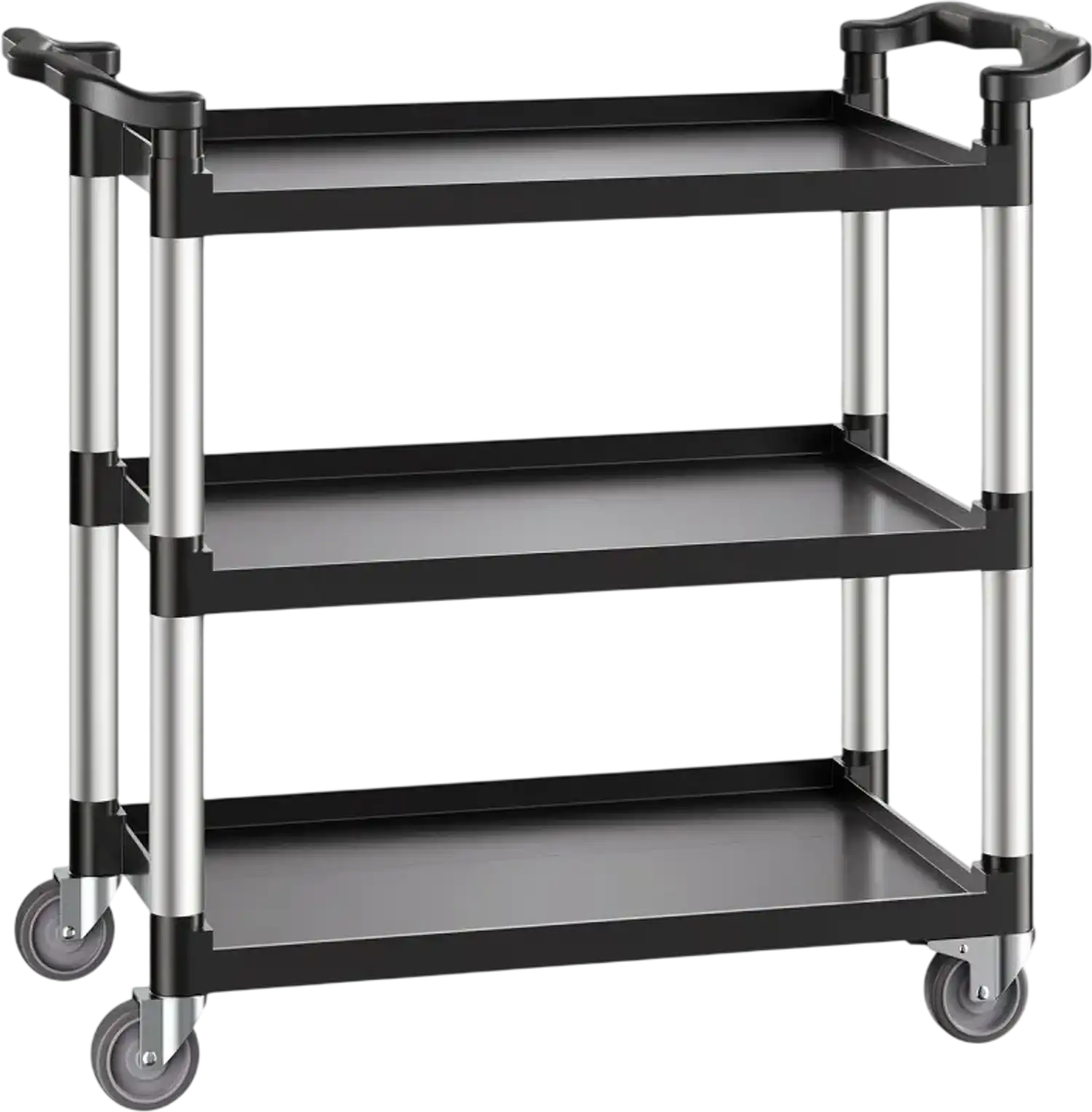Vevor Utility Cart 3-Tier Heavy-Duty Rolling Service Cart 31.1