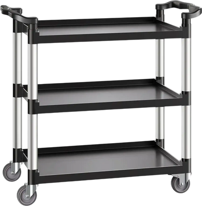 Vevor Utility Cart 3-Tier Heavy-Duty Rolling Service Cart 31.1
