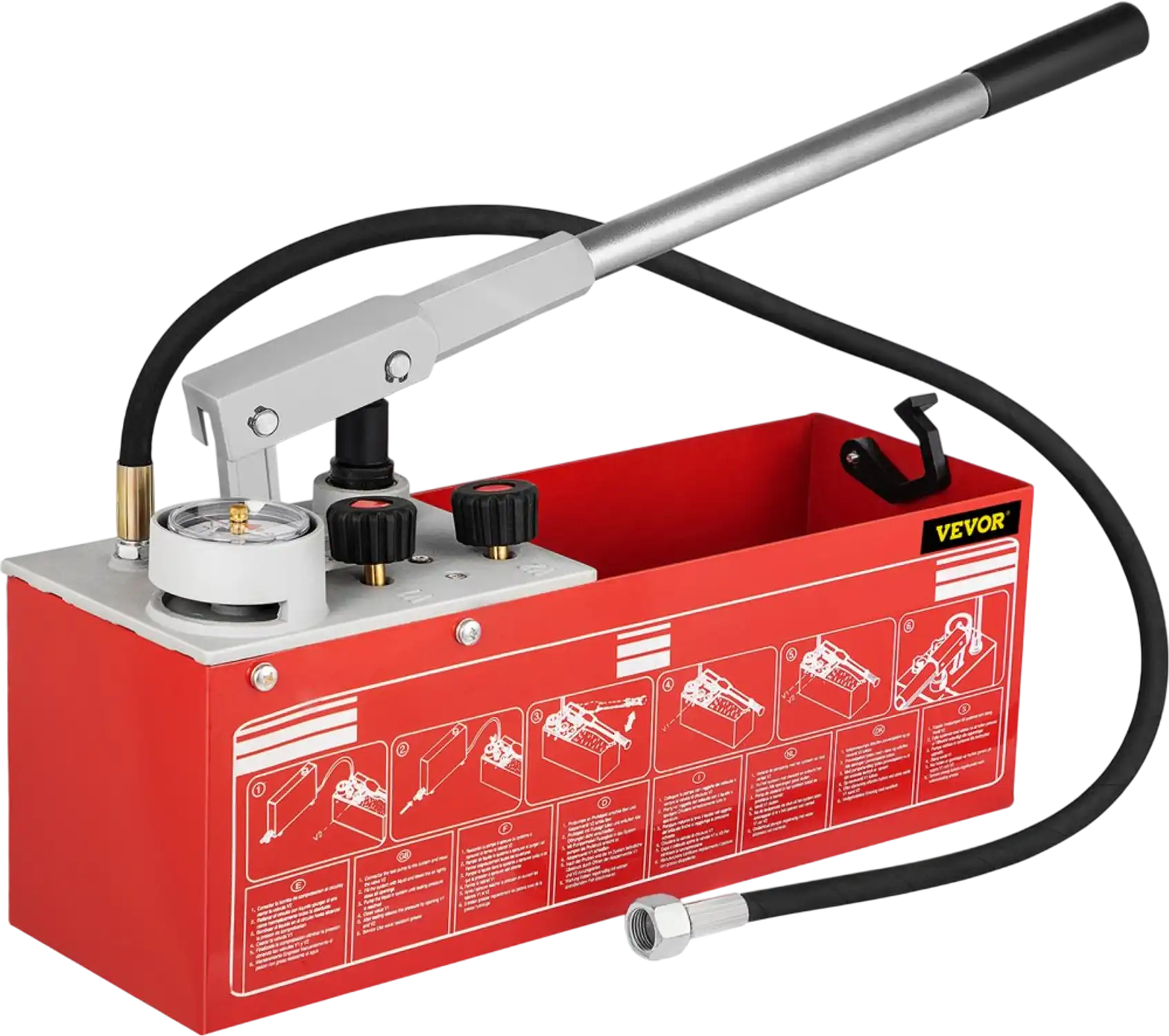 Vevor Pressure Test Pump Hydrostatic 25 bar 3.2 Gallon Manual Water Tester New