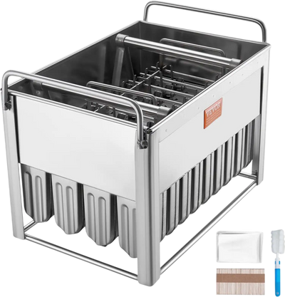 Vevor Popsicle Molds Commercial 40-Pc Round-Head Stainless Steel Ice Pop Mold Set New