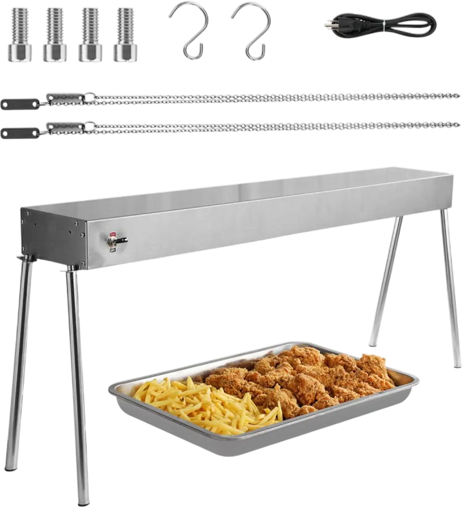 Vevor Food Heat Lamp 750W Commercial Stainless Steel Warmer New