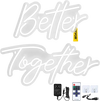VEVOR Better Together Neon Sign, 13" x 7" +18" x 8" Warm White LED lights Sign, Adjustable Brightness with Remote Control, Used for Home, Party, Wedding, and Bar Decoration (Power Adapter Included