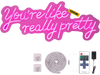 VEVOR You're Like Really Pretty Neon Sign, 27.5" x 12" Pink LED Neon Signs for Wall Decor, Large Lights Sign with Remote Control and Power Adapter, Used for Party, Wedding, Living Room, Office