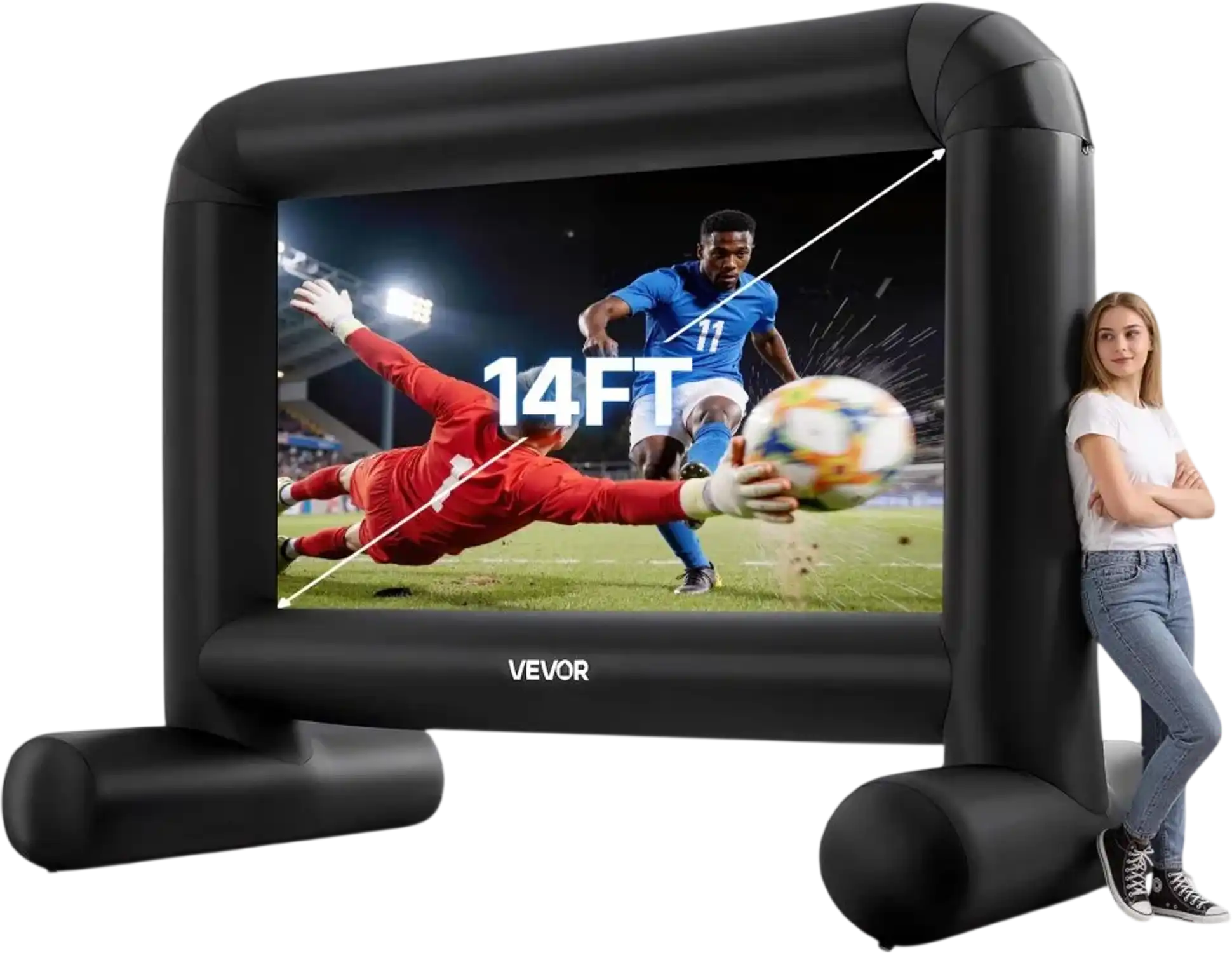 Vevor Inflatable Projection Screen 14' Outdoor Movie Screen New