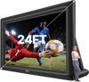 VEVOR Inflatable Movie Screen, 24 ft Outdoor Inflatable Projection Screen with Portable Storage Bag, Front/Rear Projection, Easy Set Up, Blow Up Screen for Outdoor Backyard Movie Night, Theme Parties