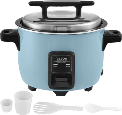 VEVOR Commercial Rice Cooker, 40-Cup Rice Cooker, 8.45 Qt / 8 Liter Large Rice Cooker and Warmer with Nonstick Inner Pot, Fast Cooking and 24-Hour Keep Warm, with Rice Cup and Paddle, for Restaurant