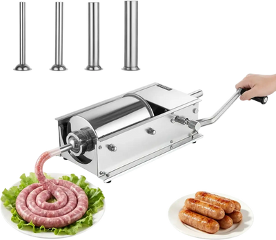Vevor Sausage Stuffer 7 lbs 3L Horizontal Stainless Steel Meat Maker New