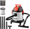 VEVOR Shop Vac, 5.8 Gallon Wet Dry Shop Vacuum, 4 Peak HP with One-Button Self-Cleaning, Dual-Filter, 900W Input Power, 1.25in x 7ft Hose, 9.8ft Cord, Metal Tank for Jobsite, Workshop, Garage, Home