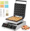 VEVOR Mini Dutch Pancake Maker, 25PCS 43mm Diameter Dorayaki Baker Machine, 1700W Commercial Electric Poffertjes Grill, Non-stick Stainless Steel, Temp & Time Control, for Home Kitchen Restaurant