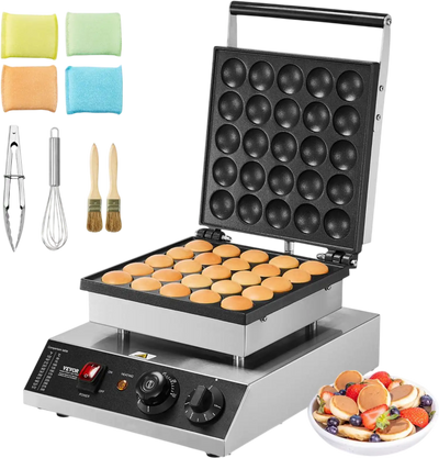 Vevor Pancake Maker Mini Dutch 25-Hole 43 mm Commercial Dorayaki Baker New