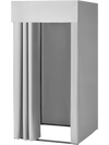VEVOR Fitting Room, Dressing Room with Thick Polyester Curtains, Privacy Space with Shading Curtain and a Hook, for Boutique, Mall, Tailor's Store & Outdoor 39 x 39 x 78 in (Black and Gray-White)