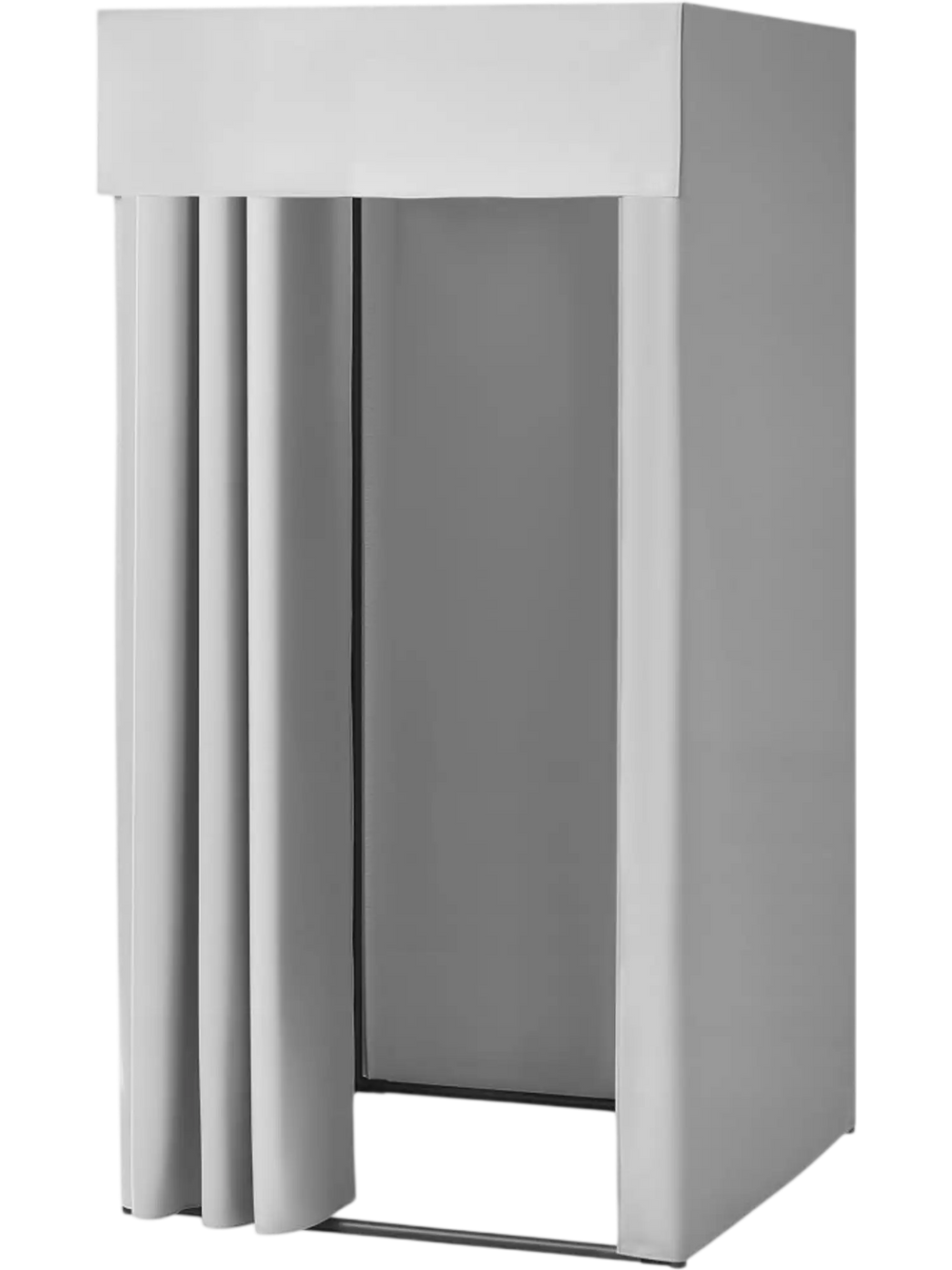 VEVOR Fitting Room, Dressing Room with Thick Polyester Curtains, Privacy Space with Shading Curtain and a Hook, for Boutique, Mall, Tailor's Store & Outdoor 39 x 39 x 78 in (Black and Gray-White)