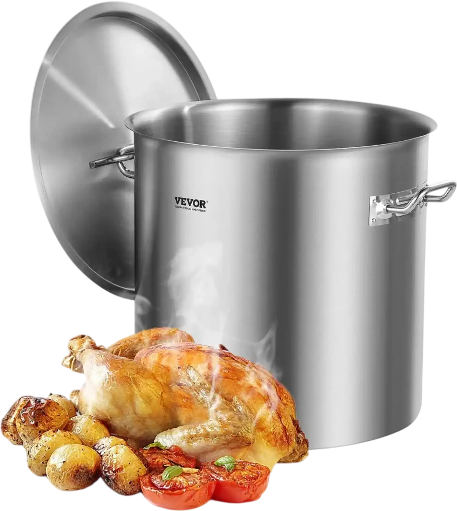 Vevor Stockpot 53 QT Stainless Steel with Lid New