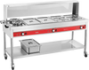 VEVOR Commercial Food Warmer 8 Pans + 2 Pots Electric Steam Table 1800W, for Buffet Restaurant Catering, SUS Server with Additional 1/1 Pan, Independent Temp Control, Acrylic Cover, and Undershelf