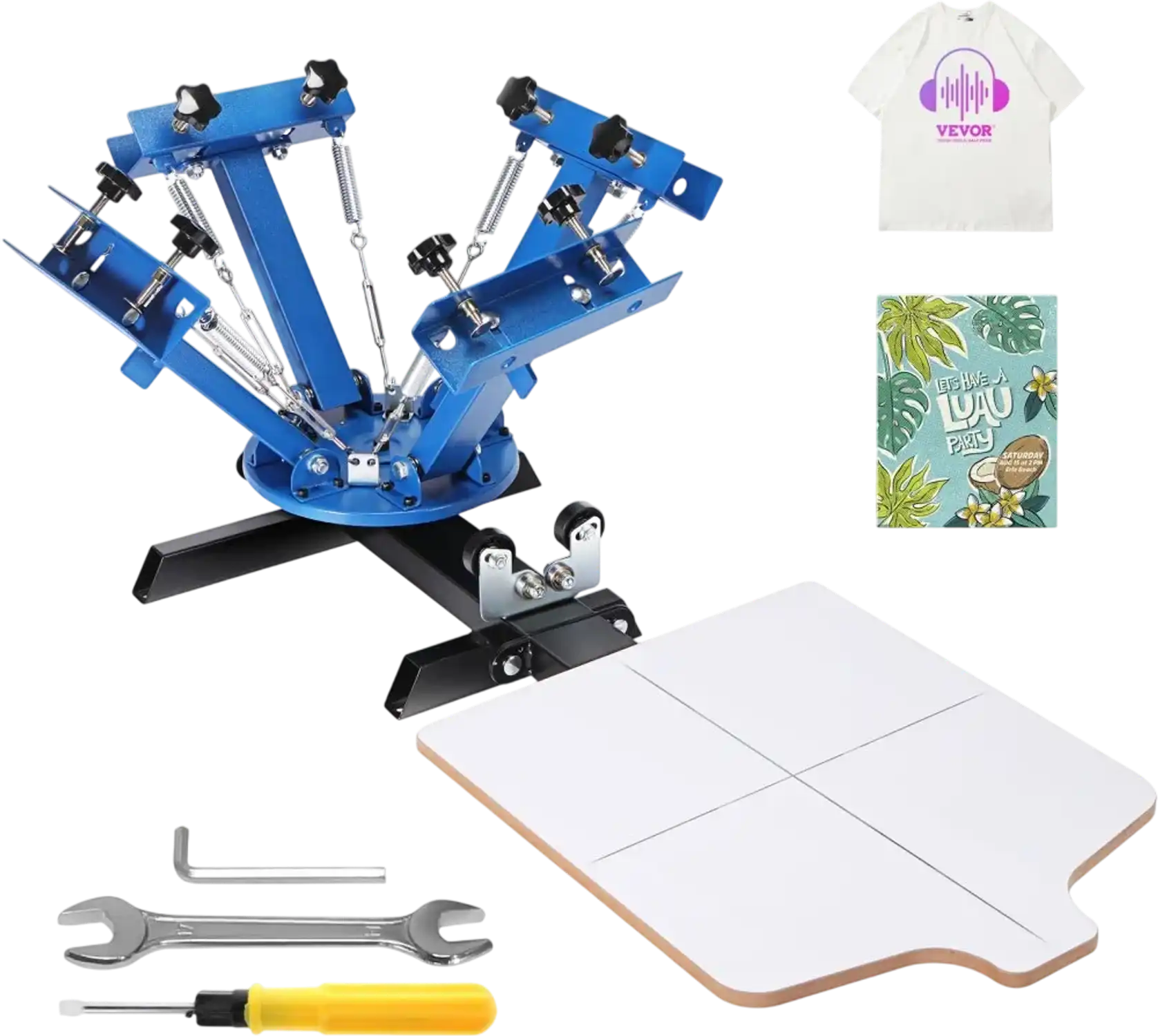Vevor Screen Printing Machine 4 Color 1 Station 21.2