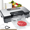 VEVOR Vacuum Sealer Machine, 90Kpa 130W Powerful Dual Pump and Dual Sealing, Dry and Moist Food Storage, Automatic and Manual Air Sealing System with Built-in Cutter, with Seal Bag and External Hose