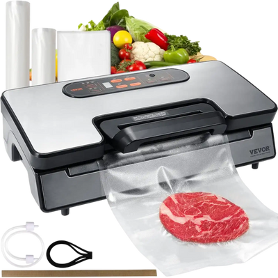 Vevor Vacuum Sealer Machine Dual Pump 90 kPa 130W Dry and Moist Food Storage New