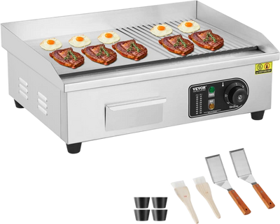 Vevor Electric Griddle Commercial Half-Flat Top 22