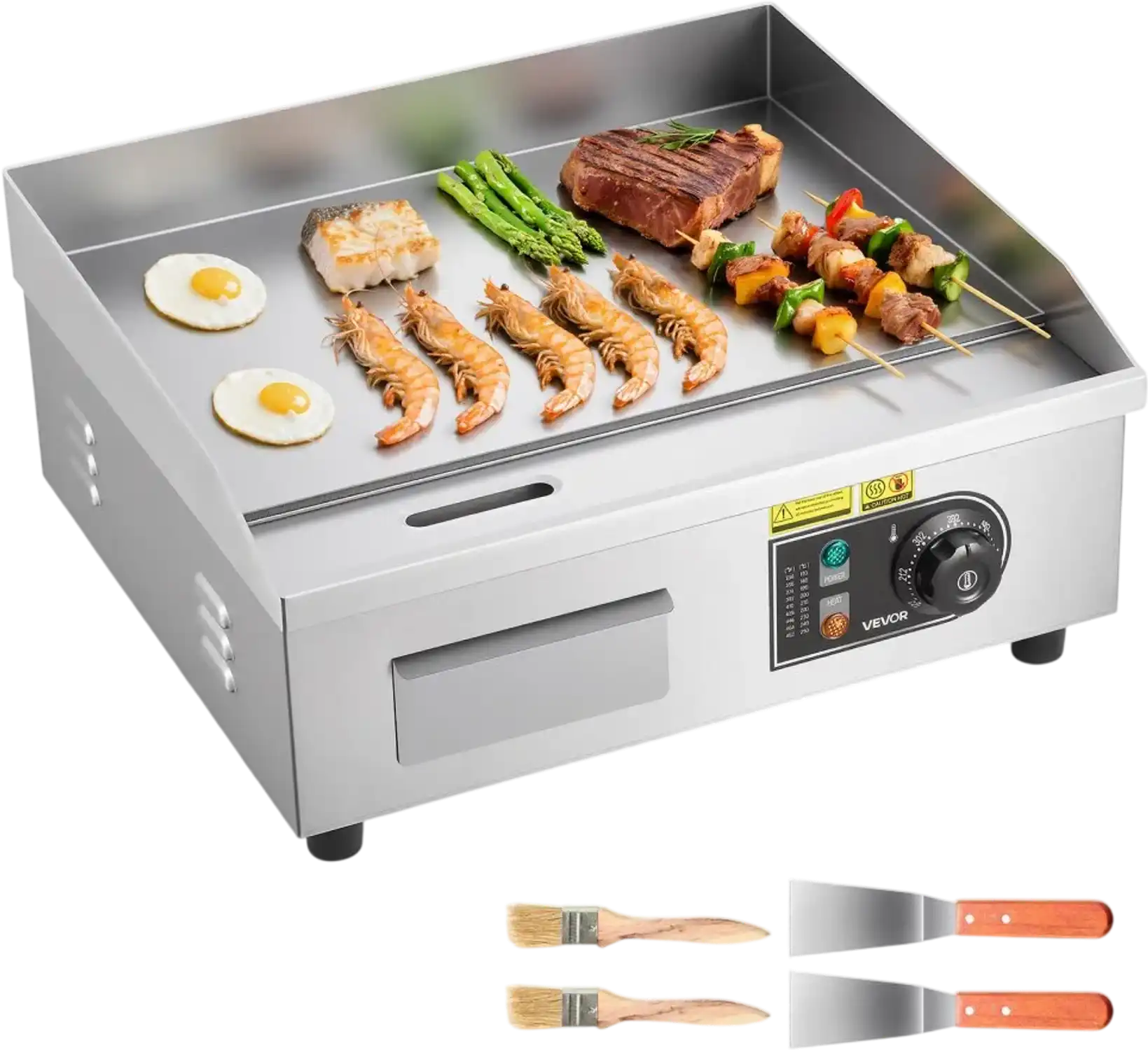 Vevor Commercial Electric Griddle Countertop Flat Top Grill 17.72