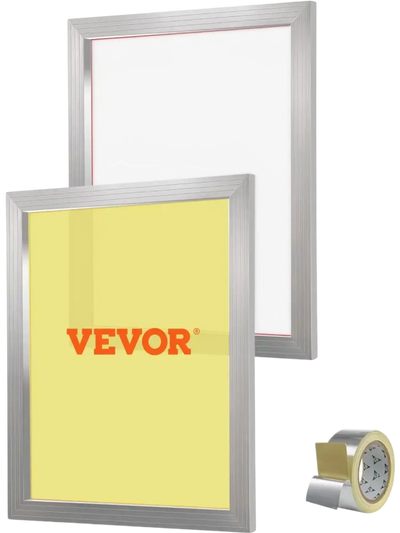 VEVOR Screen Printing Kit, 2 Pieces Aluminum Silk Screen Printing Frames, 20x24inch Silk Screen Printing Frame with 160 Count Mesh, High Tension Nylon Mesh and Sealing Tape for T-shirts DIY Printing