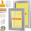 VEVOR Screen Printing Kit, 2 Pieces Aluminum Silk Screen Printing Frames 8x10/10x14in 110 Count Mesh, 2 Tapes and Screen Printing Squeegees and Transparency Films for T-shirts DIY Printing