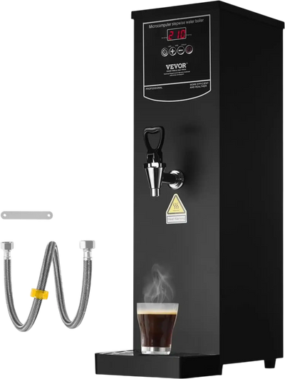 VEVOR Commercial Water Boiler, Electric Hot Water Dispenser with 316 Stainless Steel Heating Tube, 1500W Step-by-step Fast Heating 50L per Hour Hot Water Boiler, for Coffee Tea Restaurant Office