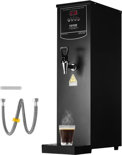 VEVOR Commercial Water Boiler, Electric Hot Water Dispenser with 316 Stainless Steel Heating Tube, 1500W Step-by-step Fast Heating 50L per Hour Hot Water Boiler, for Coffee Tea Restaurant Office