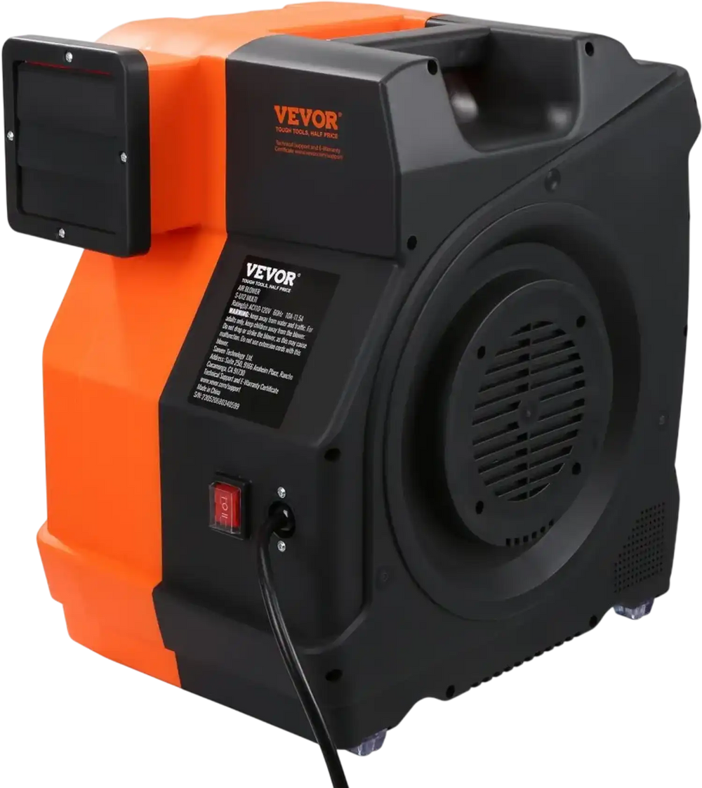 VEVOR Inflatable Blower, 1100W, 1.5 & 1.7 HP Bounce House Blower, Pump Commercial Air Blower for Inflatables, 3100 RPM Bouncy Castle Electric Fan for Bounce House, Waterslides, Tested to UL Standards