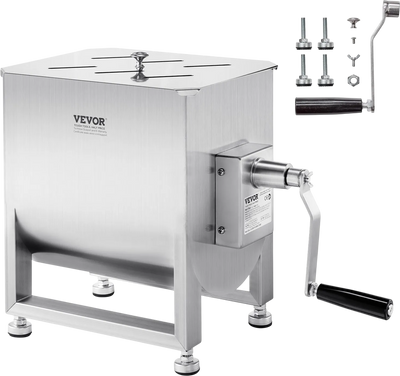 Vevor Manual Meat Mixer 60 lb. Capacity Stainless Steel with Gear Reducer New