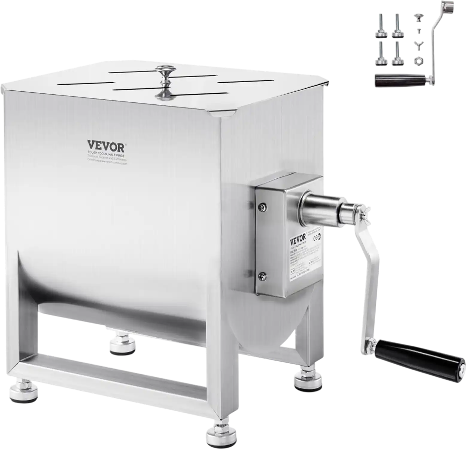 Vevor Meat Mixer 30 lb Stainless Steel Sausage Mixer with Gearbox New