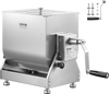 VEVOR Manual Meat Mixer, 40L Tilt Tank Meat Processing Equipment(Mixing Max 40L for Meat), Stainless Steel Meat Mixer, Sausage Mixer Machine with Lid Handle Gear Reducer, Ground Beef Hand Mixer
