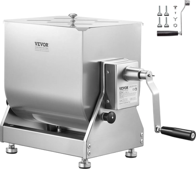 Vevor Manual Meat Mixer 40L Tilt Tank Stainless Steel with Gearbox New