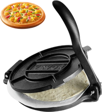 VEVOR Tortilla Press, 10 Inch Tortilla and Roti Maker, Cast Iron Heavy Duty Tortilladora Press, Pre-Seasoned Pataconera Maker with 100 Pcs Parchment Paper, Dough Maker for Flour Tortilla, Tawa, Silver