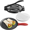 VEVOR Tortilla Press, 8 Inch Cast Iron Tortilla and Roti Maker, Heavy Duty Tortilladora Press, Pataconera Makers with Handle and 100 Pcs Parchment Paper, Dough Taco Press for Flour Tortilla, Tawa