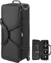 VEVOR Studio Equipment Trolley Case, 39.37 x 14.96 x 12.60 in / 100 x 38 x 32 cm, Rolling Camera Bag, Carrying Bag with Wheels Straps Padded Compartment Handle, for Light Stands, Tripods, Telescopes