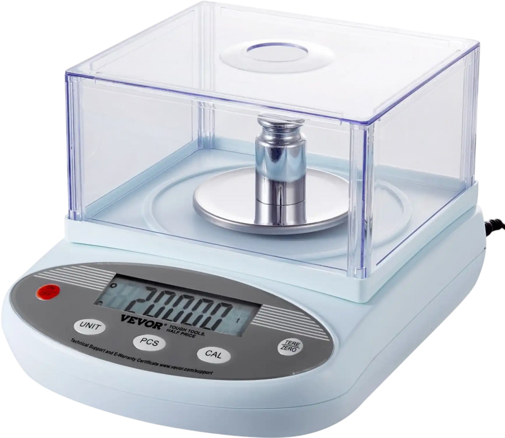 VEVOR Analytical Balance, 500 gram x 0.001g Accuracy High Precision Lab Scale, 13 Units Conversion Electronic Scientific Laboratory Scale with Windshield, LCD Display Digital Jewelry Weighing Scale