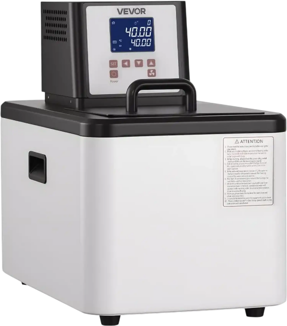 VEVOR Laboratory High-Temperature Circulating Oil Bath, Up to 300℃/572℉, 15 L Lab Constant Temperature Heating Tank, 0.1℃ High Precision, Internal and External Dual Circulation, for Laboratory