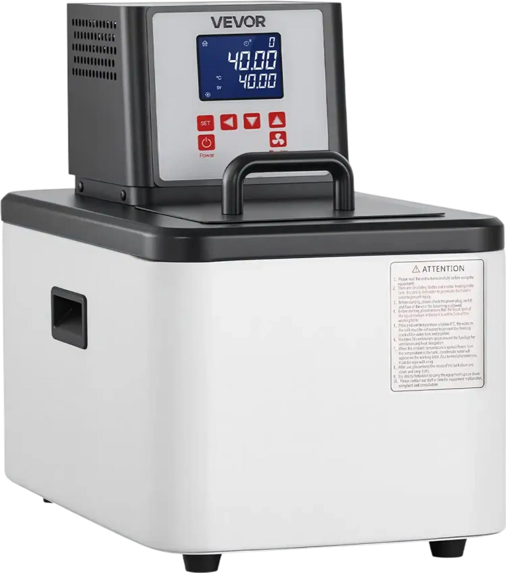 VEVOR Laboratory High-Temperature Circulating Oil Bath, Up to 300℃/572℉, 6 L Lab Constant Temperature Heating Tank, 0.1℃ High Precision, Internal and External Dual Circulation, for Laboratory