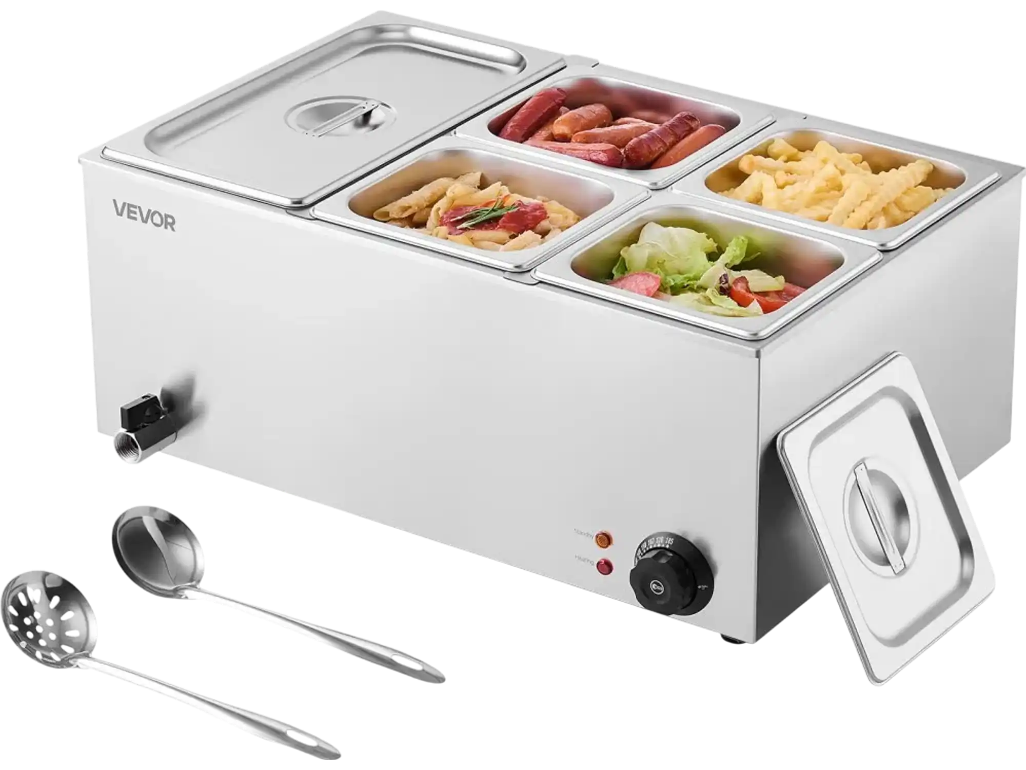 Vevor Food Warmer 24QT 5-Pan Commercial Buffet Bain Marie New