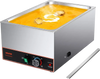 VEVOR Commercial Food Warmer, 1500W Electric Stainless Steel Steam Food Warmer, Fast Heating Countertop Buffet Bain Marie with Power Cord & Divider Strip, for Catering, Restaurants, Parties, Buffets