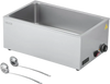 VEVOR Commercial Food Warmer, 1200W Electric Stainless Steel Steam Food Warmer, Fast Heating Countertop Buffet Bain Marie with Soup & Perforated Ladles, for Catering, Restaurants, Parties, Buffets