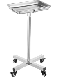 VEVOR Mayo Stand, Stainless Steel Mayo Tray, Load Capacity up to 35 lbs, Adjustable Height 25.2