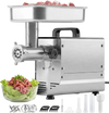 VEVOR Commercial Meat Grinder, 5 Lbs/Min Capacity, #5 Electric Meat Mincer with 3 Plates, 3 Sausage Stuffing Tubes, 350W/0.5HP Stainless Steel Sausage Maker for Home Kitchens & Restaurants, ETL Listed